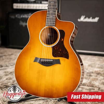 Taylor 214ce-K DLX Special Edition Grand Auditorium Acoustic/Electric Guitar - Honeyburst with Hardshell Case image 1