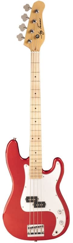 Jay Turser JTB-400M-CAR JTB-Series Maple Neck 4-String Electric Bass Guitar - Candy Apple Red image 1
