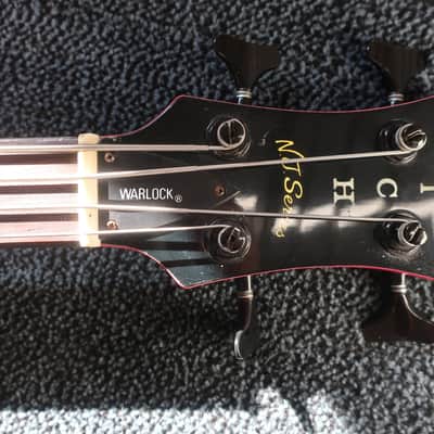 Vintage 1980s BC Rich B.C. Rich Warlock Bass NJ Series Candy Apple Metallic Purple Pink Fade Clean Solid Sound Of Thunder Metal Rock 2 PUs image 14