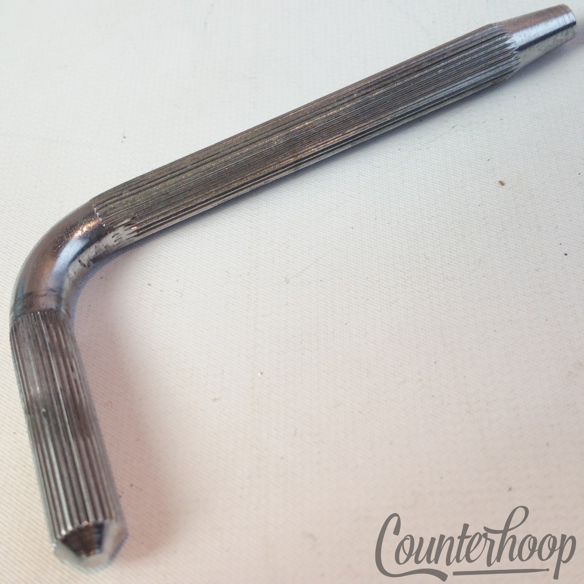 Ludwig L-Arm Straight-Knurling Chrome Rail/Double Tom Drum Mount Part Vintage60s - Mint / 6.95/24.95 — main photograph