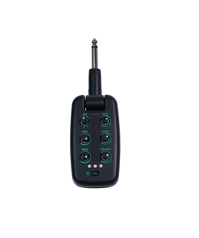 Guitar Headphone Amp, with 9 Simulation Tones,USB-Rechargeable Portable Pocket Effects Unit, with Wireless Function Supporting OTG Recording image 1