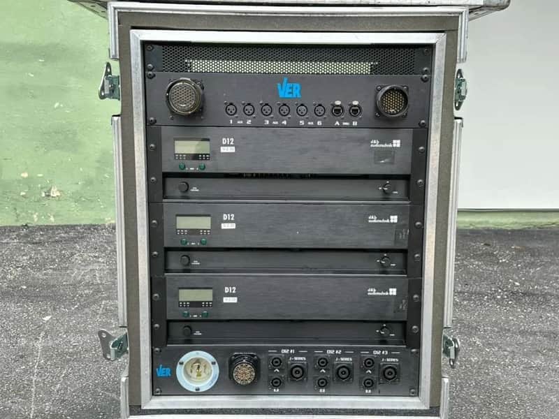 D&B Audiotechnik D12 Power Amp Rack PackageW/3 D12, Distro, Cables #1128 (THS) image 1