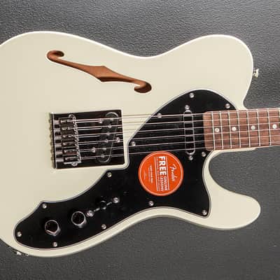 Squier Affinity Series Telecaster Thinline - Olympic White w/Indian Laurel image 1