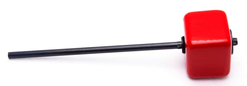 Danmar J.R. Robinson Red Hard Wood-Square Beater, Black Shaft, 8 Total Length image 1