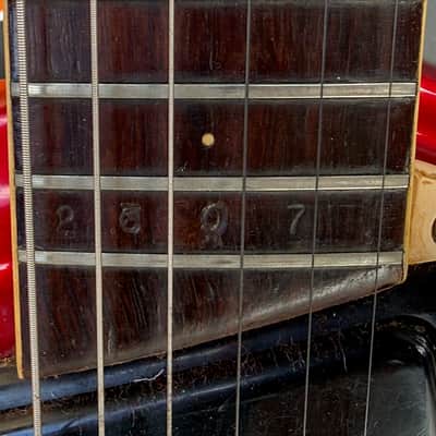 Mosrite Ventures Guitar 1965 - crazy rare & clean Candy Apple Red Metallic example ready for your collection. image 11