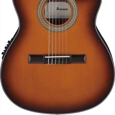 Ibanez GA35TCEVLS Thinline Cutaway Classical Acoustic Guitar in Violin Sunburst High Gloss image 1