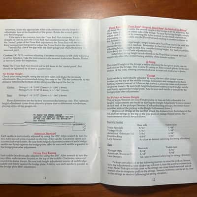 1994 Fender Instruction Manual - All American guitars and basses image 5