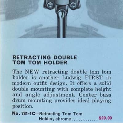 1960’s Ludwig Double Tom Mount image 5