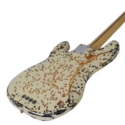 1993 Fender Custom Shop ‘50s P/J Precision Jazz Bass Olympic White Relic image 12