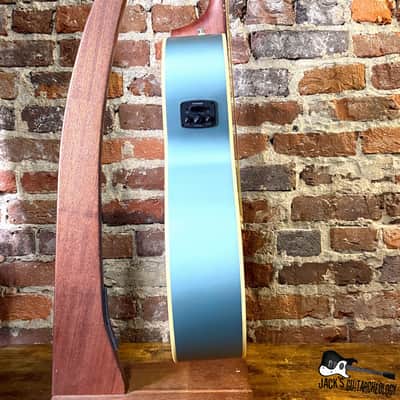 Fender Newporter Player Acoustic Electric Guitar (2020s - Ice Blue Metallic) image 10