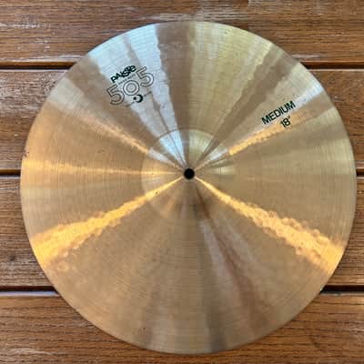 Vintage Paiste 505 18" Medium Crash Cymbal - Green Label image 7