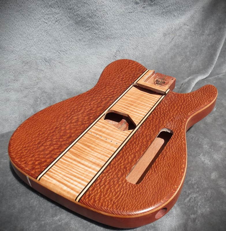 Babik Custom Telecaster Style body, Long board style, Lacewood on Mahogany Light weight, Handmade 2026 image 1