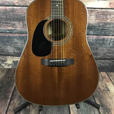 Used Zager 2012 Left Handed ZAD-20 Mahogany Acoustic Electric Guitar with Case image 2