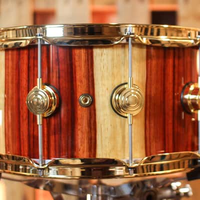 DW 7x14 Collector's Cherry Purplecore Candy Stripe Padauk Snare Drum - SO#1410011 image 3