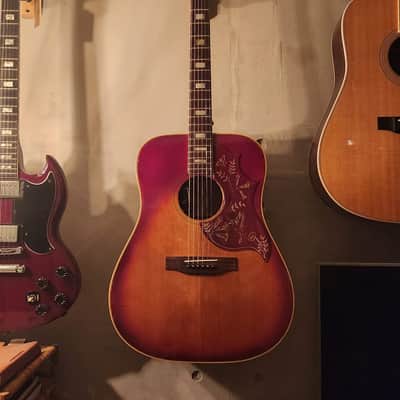1976 Gibson Hummingbird Cherry Sunburst w/ OHSC | LR Baggs Dual Source, Medium Aged Naturally image 19