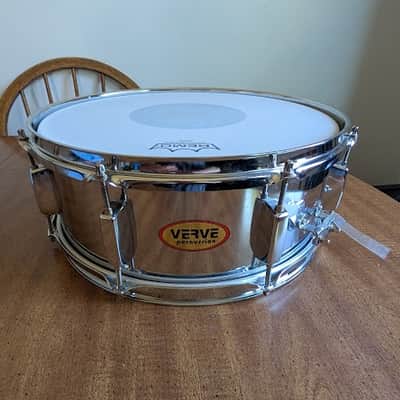 Verve Percussion 14" x 5.5" Steel snare 90s image 1
