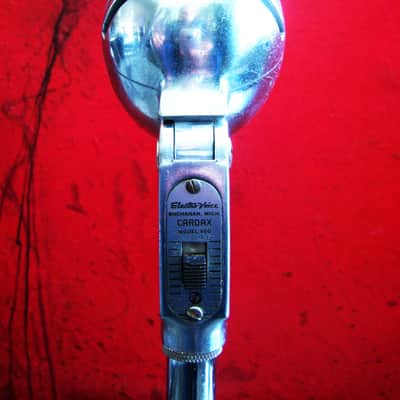 Vintage 1940's Electro-Voice 950 Cardax Crystal Microphone Hi Z w E.V 423A stand prop display image 4