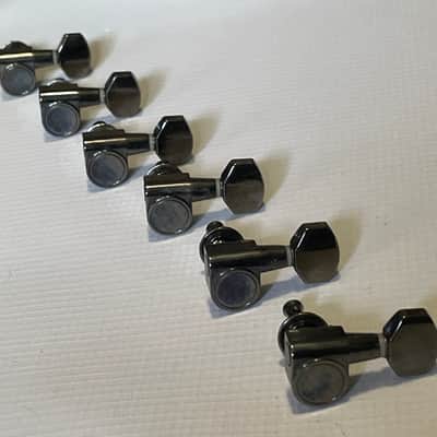 2010's Indonesian Era Ibanez RG & S Series Cosmo Black Tuning Pegs Tuners 6 In LIne image 3
