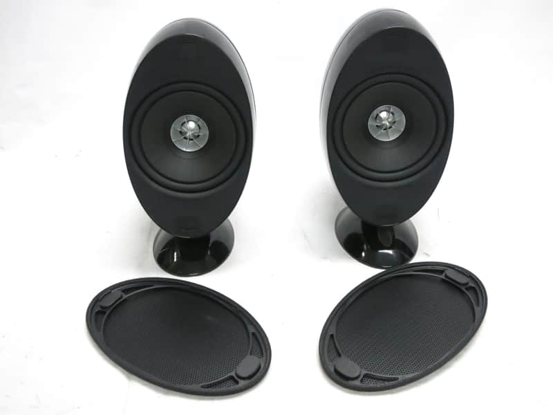 KEF HTS3001 Uni-Q Satellite Home Theater Speaker Pair Black | Reverb
