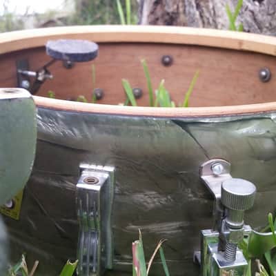 1958-59 Vintage Ludwig Jazz Festival Sky Blue Pearl Drum Set image 10