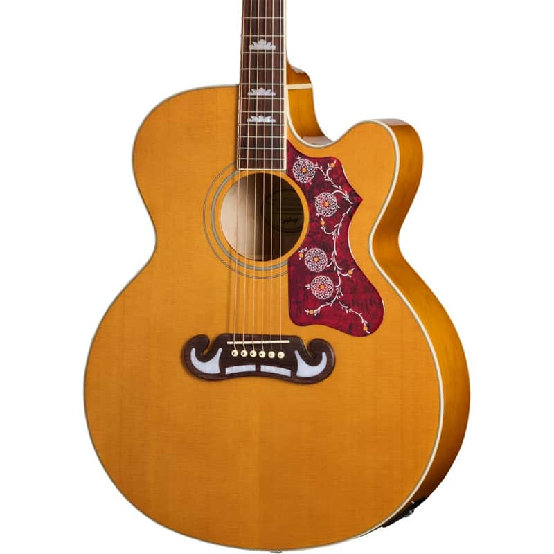 Epiphone J-200 Studio EC Acoustic Electric Guitar - Natural image 1