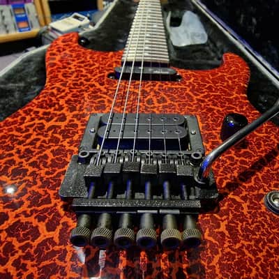 RARE 1988 Jackson USA Custom Shop Limited Edition Lava Crackle American Super Strat Pre-Fender Signed Guitar image 6