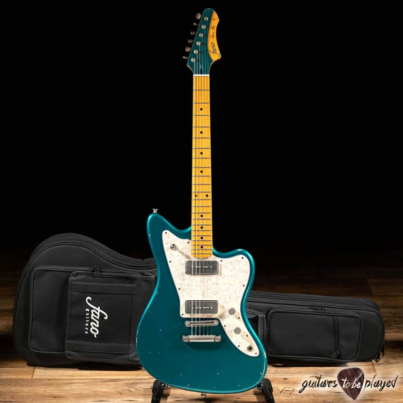 Fano JM6 Oltre Maple Fretboard Lollar P-90 Guitar w/ Gigbag – Ocean Turquoise image 1