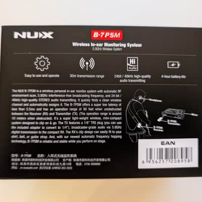 NUX B-7PSM Wireless In-Ear Monitor System (5.8GHz) — Mint, Open-Box, Complete with Original Box & Case image 6