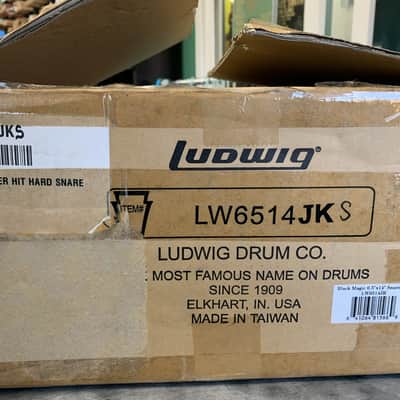 NOS Ludwig 6.5x14 Joey Kramer "Hit Hard" Signature Engraved Black Magic Snare Drum image 8