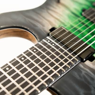 Mayones Regius 7 Baritone Evertune 2023 - Galaxy Eye Green Gloss image 6