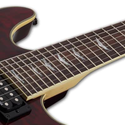 Schecter Omen Extreme-7 Electric Guitar - Black Cherry (2008) image 6