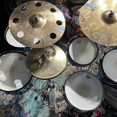 Mark Schulman's P!NK Gretsch USA Maple 7-Piece Drum Set, 2008 — Blue Sparkle image 16