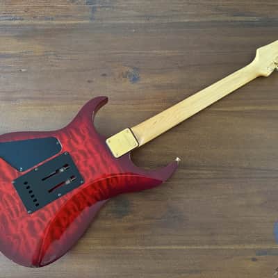Fernandes HSS Super Strat, Quilted Red Burst, MIJ, 1990s image 4