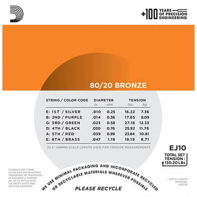 D'Addario EJ10 .010-047 image 3