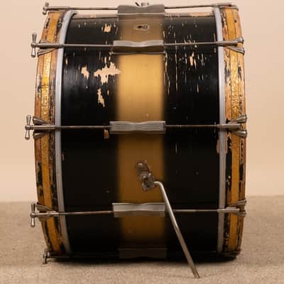 Vintage Ludwig 14x22 Black and Gold Duco Bass Drum image 6