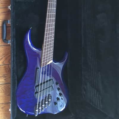Dingwall Z2 5 string Leland Sklar bass 2000 Blue Maple Quilt image 3