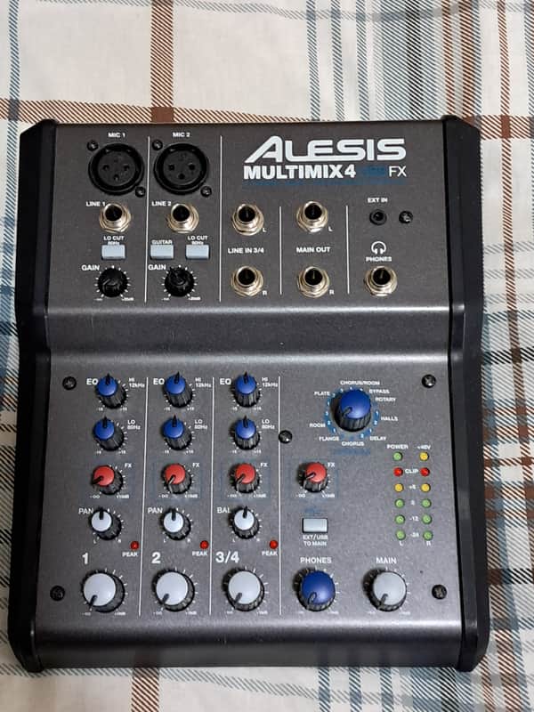 Alesis MultiMix 4 USB FX 4-Channel Mixer with Effects 2010s - Black image 1