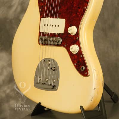 original 1964 Fender JAZZMASTER Olympic White w/matching headstock image 6