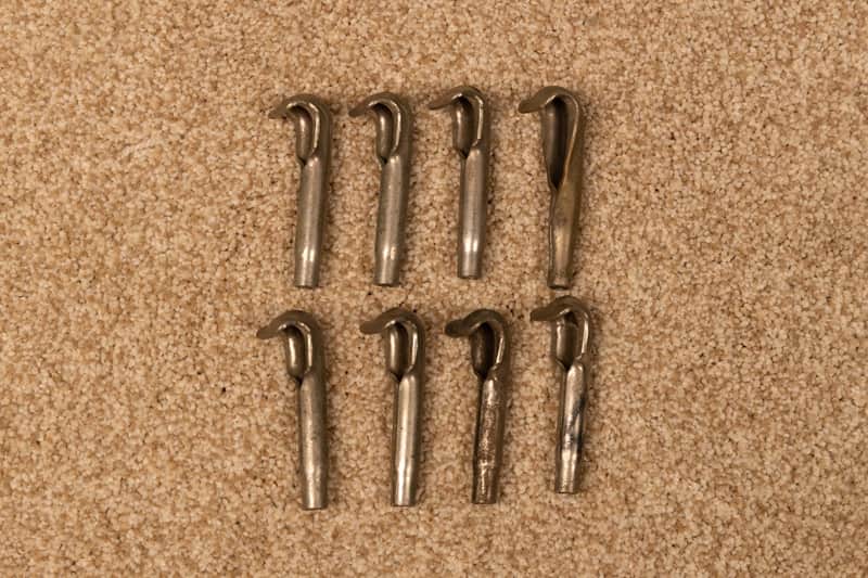 Vintage Bass Drum Single Tension Claws / Collar Hooks (8) Lot #E6 image 1