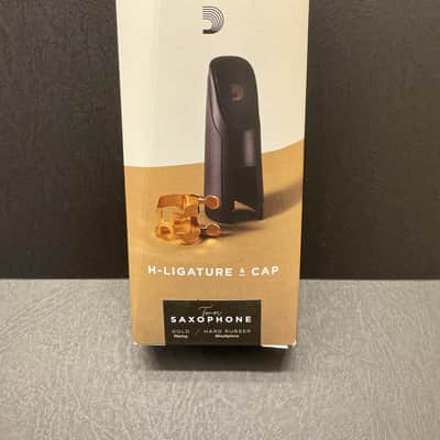 D’Addario H-Ligature For Hard Rubber Bb Tenor Sax Mouthpieces HTS1G - Gold-Plate image 1