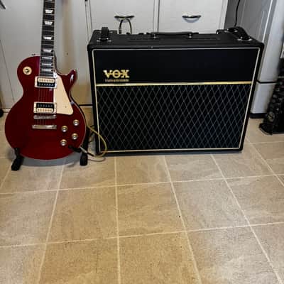 Vox AD120VT 2001 with rare VC‑12 foot controller - Blue Series (blue diamond grill) on black/gold image 1