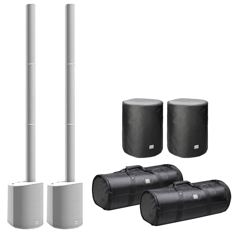 LD Systems MAUI 5 White Portable Column PA Systems w Bluetooth & Cases image 1