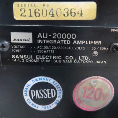 SANSUI AU-20000 INTEGRATED AMPLIFIER ( AMP ) FULLY SERVICED RECAPPED image 14
