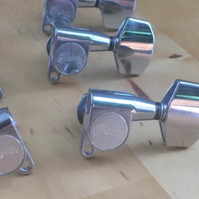 6 Genuine “Martin” Logo Acoustic Guitar Bolt On Chrome Tuners D35 HD28 Low Tab image 4