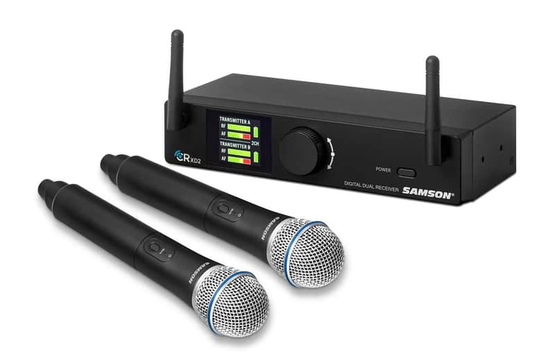 Samson Concert XD2 Two-Channel Digital Wireless Handheld System. (2) Q8 (CHXD2-Q8 x 2/CRXD2) -  1.9Ghz image 1