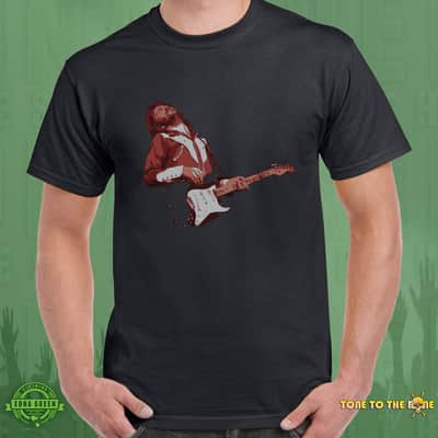 Clapton and Blackie Custom Printed T-Shirt Black - 2XL image 4