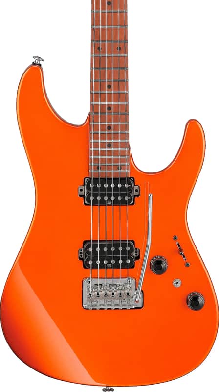 Ibanez AZ2402 Prestige Electric Guitar, Roasted Maple Fingerboard, Roadster Orange Metallic image 1