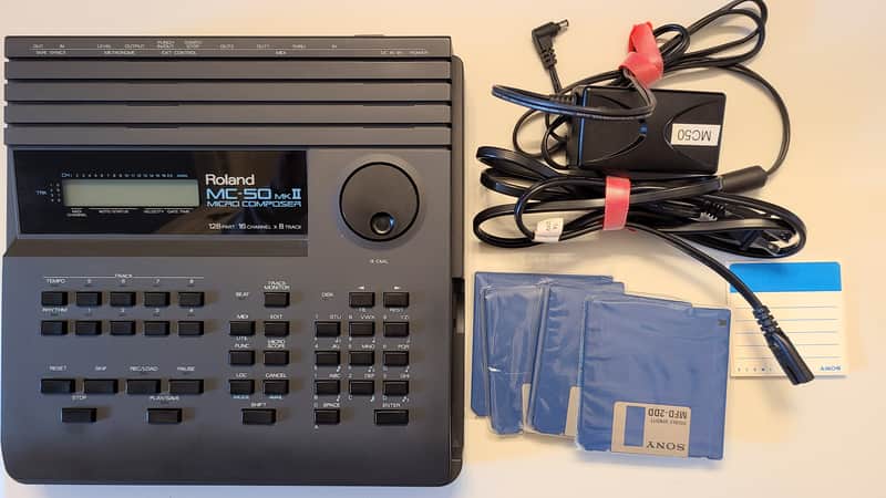 Roland MC-50 MkII MicroComposer with Power Supply and Five New Disks image 1