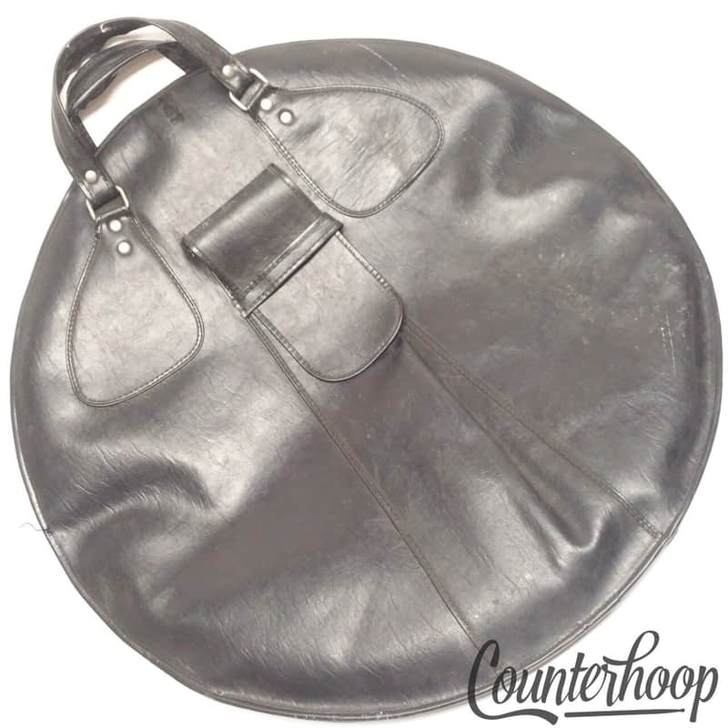 *Leather 22" Cymbal Bag Vintage 80s Ride/Crash Soft Shell Case Protective Travel image 1