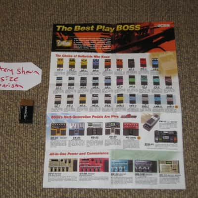 very clean Boss Product Lineup 2004 Vol.1 (fold open product catalog - fully open it is 14 inches L x 10 inches W), printed in Taiwan 2004 image 2